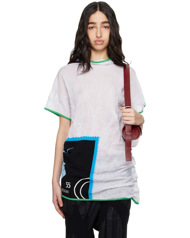 KIKO KOSTADINOV White Promina Knit T-shirt Star