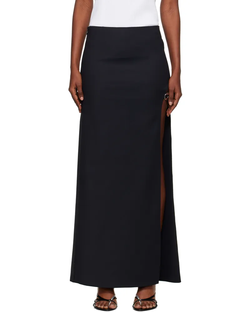 COPERNI Black Garter Belt Maxi Skirt Black