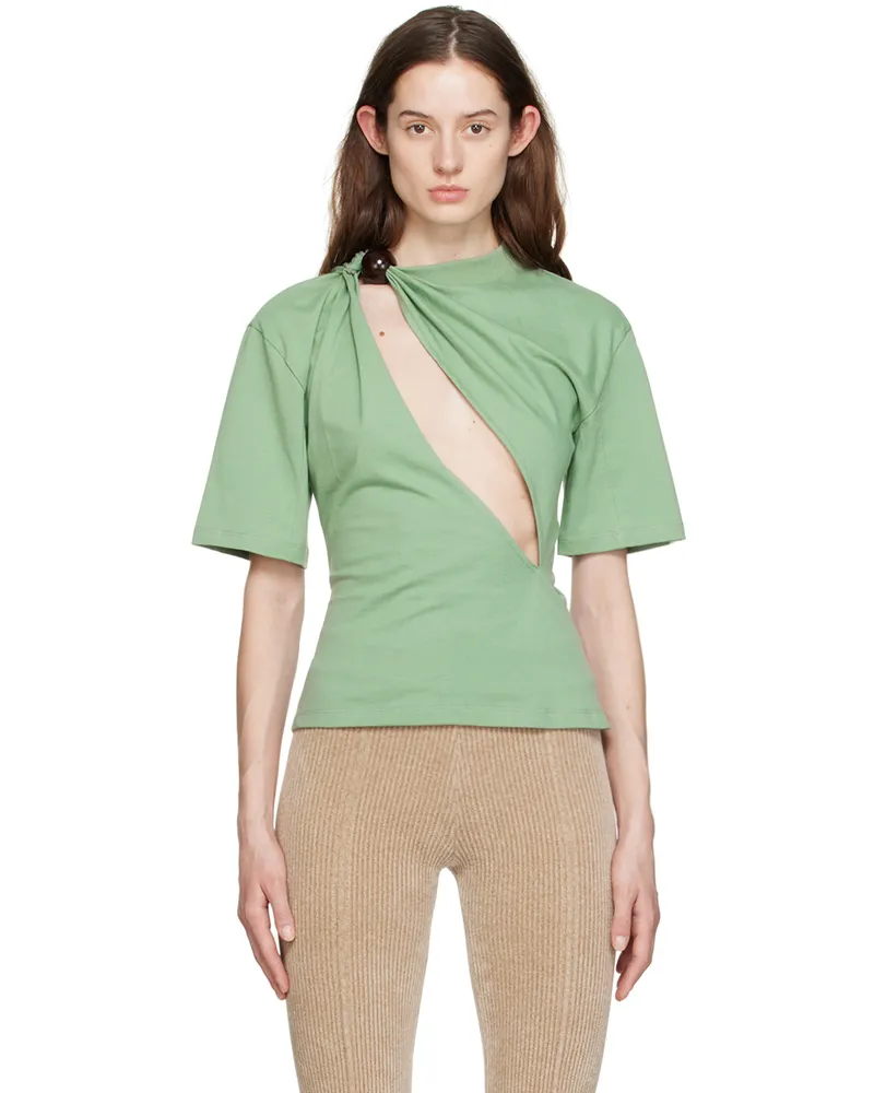 Jacquemus Green 'Le T-Shirt Perola' T-Shirt 550