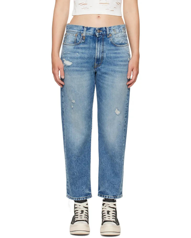 R13 Indigo Boyfriend Jeans Bain
