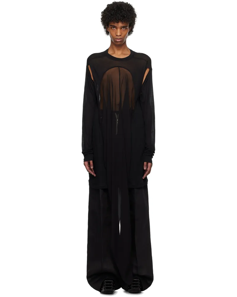 Rick Owens Black Hollywood Drain T-shirt 0909