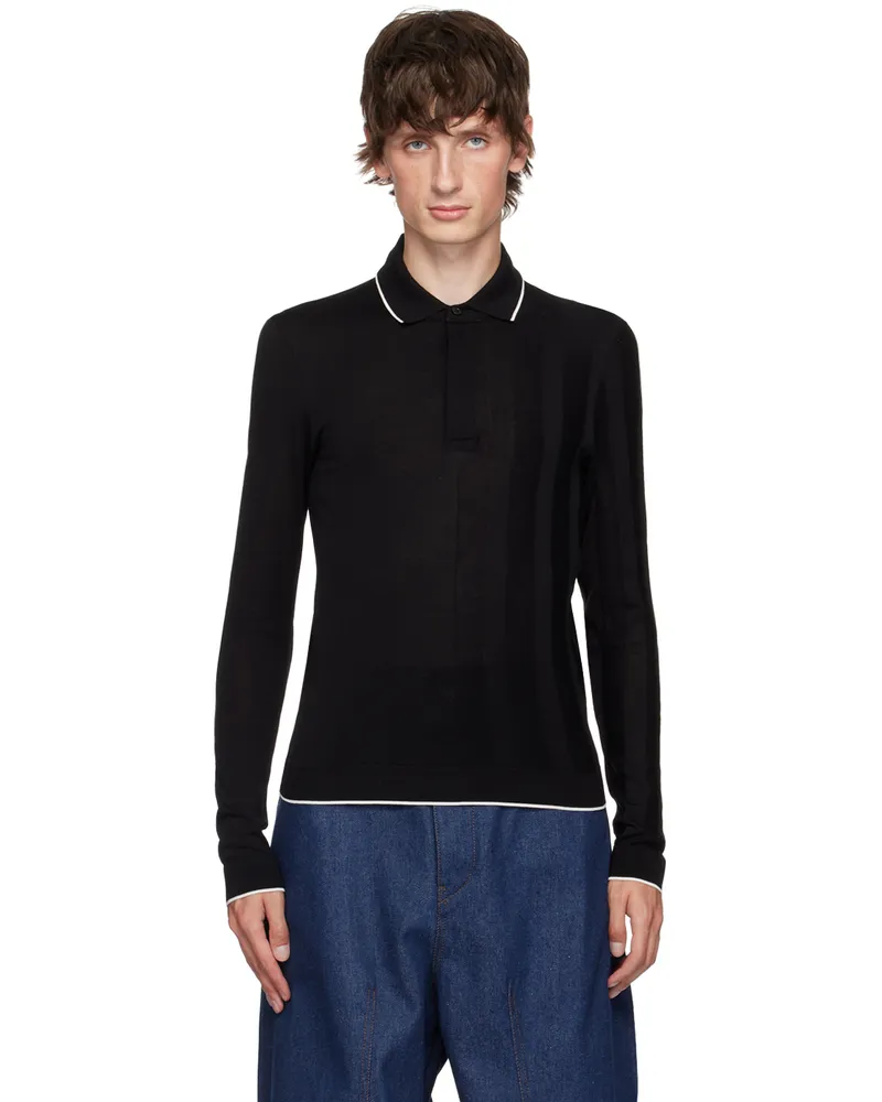 Jacquemus Black 'Le polo Tricot' Polo 990