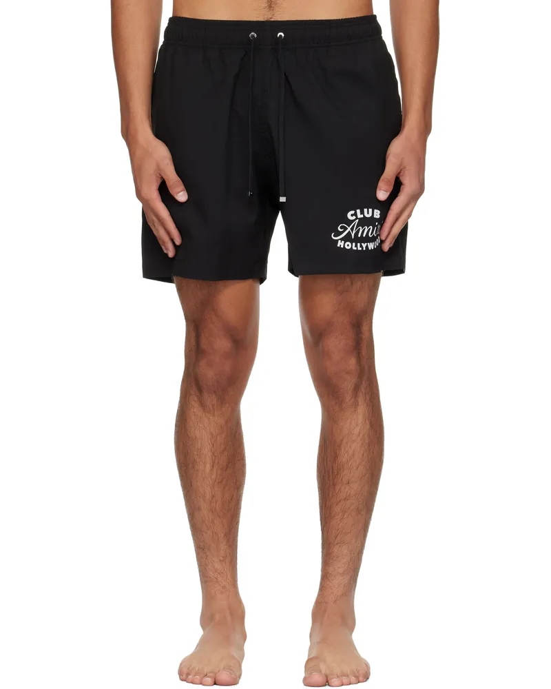 Amiri Black 'Club Amiri' Swim Shorts Black