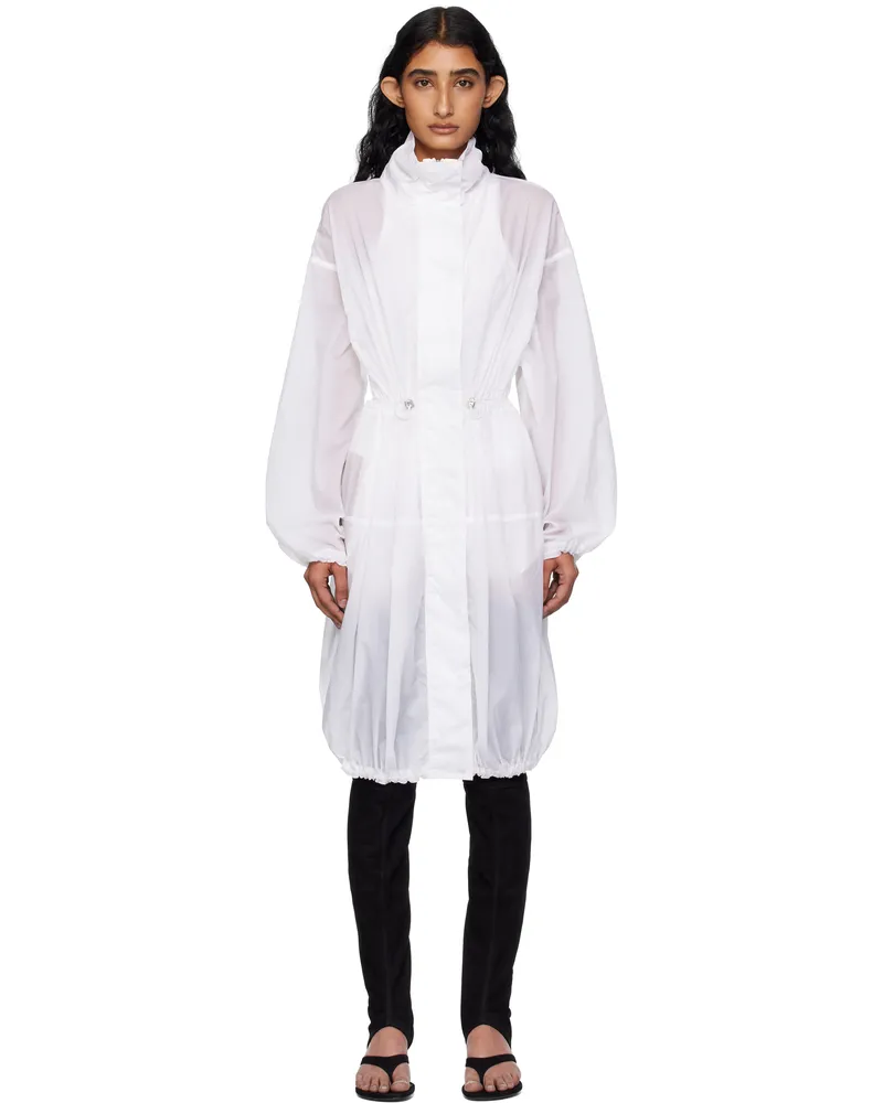 Alaïa White Soft Nylon Bubble Parka 000