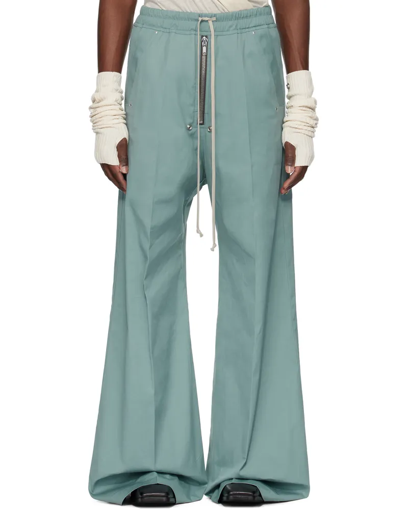 Rick Owens Blue Hollywood Wide Bela Trousers 66