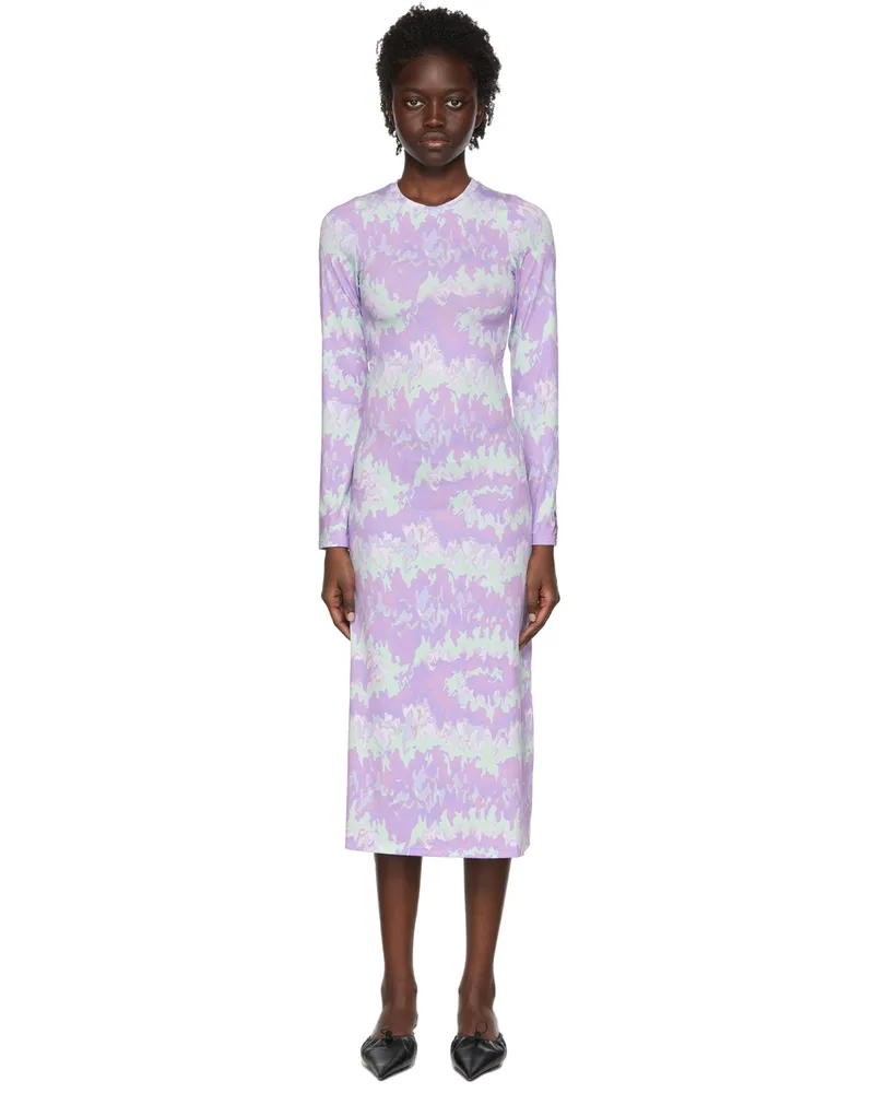 Rokh Purple Polyester Mid-Length Dress 19psychedelicpurple