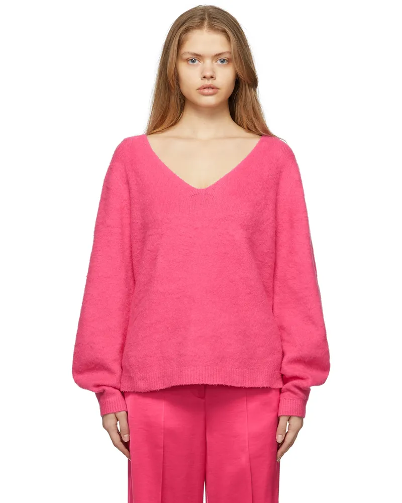 Helmut Lang Pink Brushed Cloud Sweater Wkc