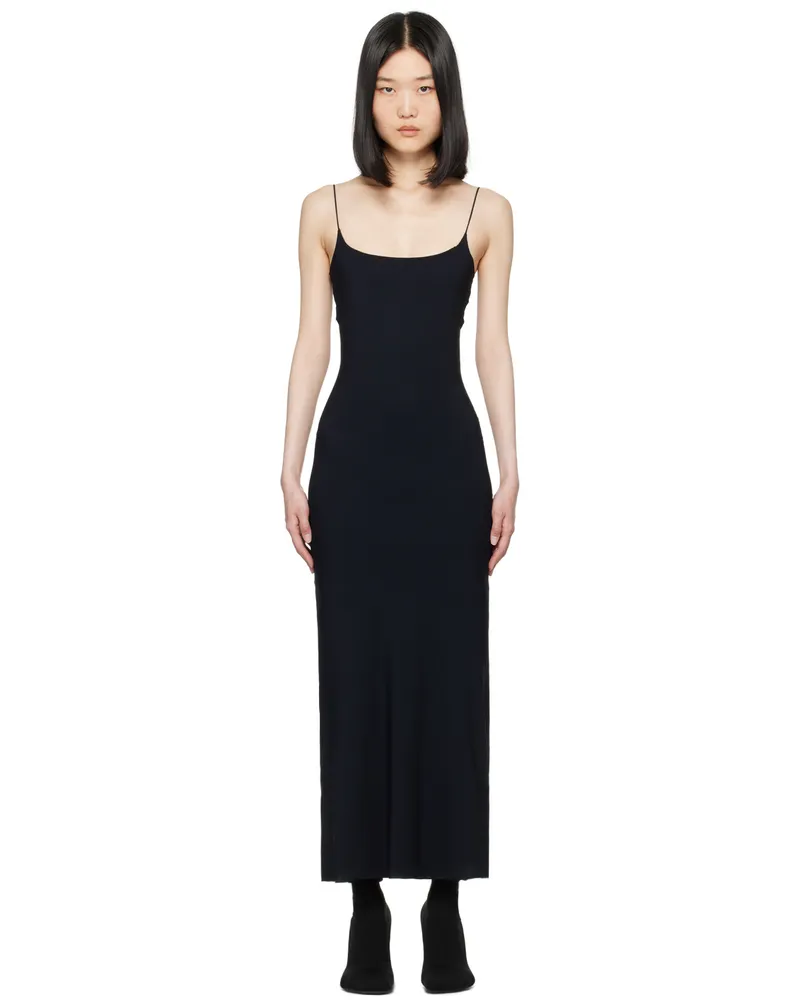 Maison Margiela Black Scoop Neck Midi Dress 900