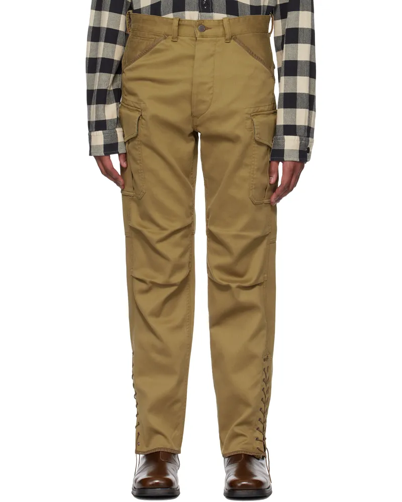 RRL Khaki Bedford Cord Cargo Pants