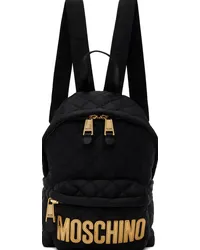 Moschino Black Quilted Backpack Fantasy