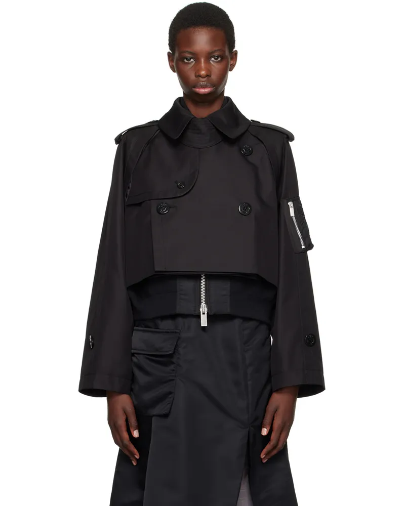 Sacai Black Layered Jacket 001