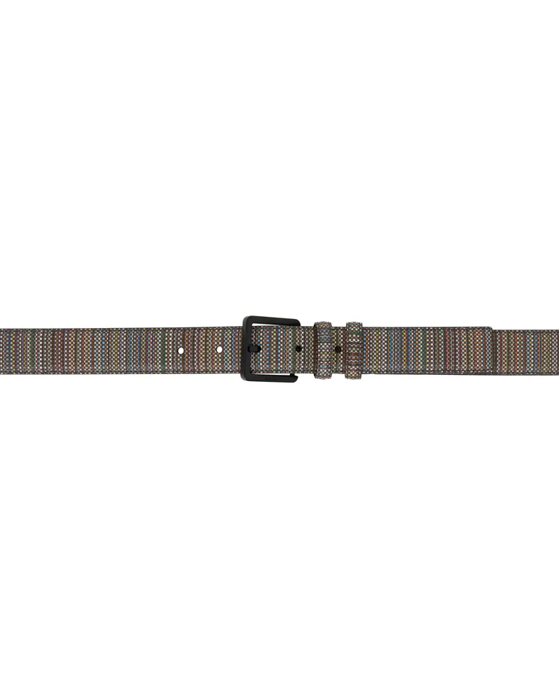 Paul Smith Multicolor 'Signature Stripe' Coated Canvas Belt Pr