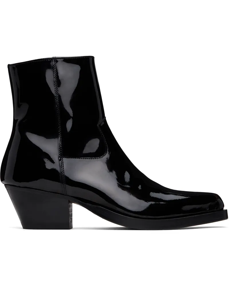 Ernest W. Baker Black Western Boots Black