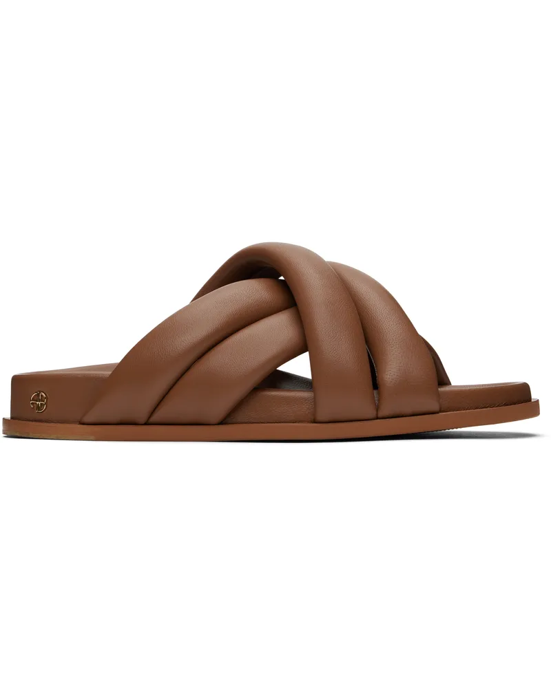 Anine Bing Brown Lizzie Sandals Brown