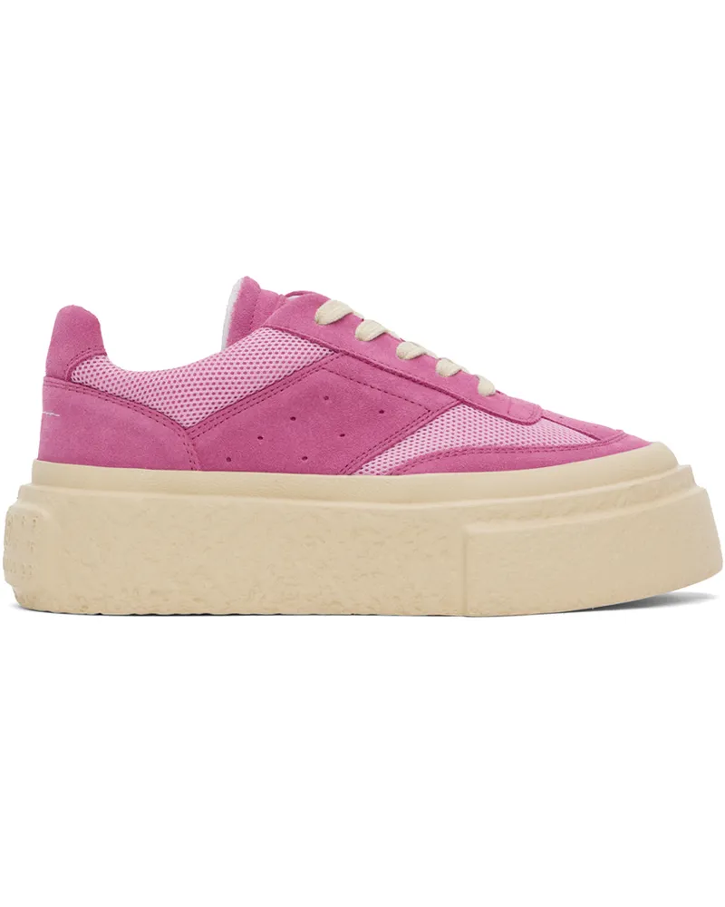 Maison Margiela Pink Gambetta Lace-Up Platform Sneakers Told