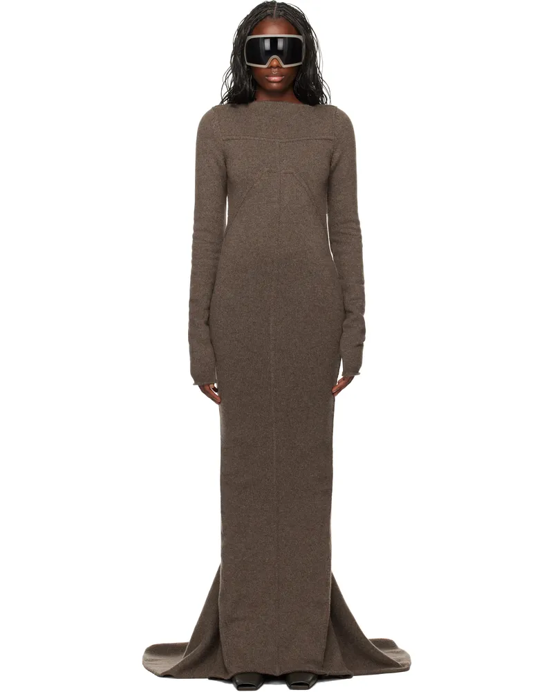 Rick Owens Gray Porterville Luna Maxi Dress 34