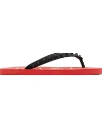 Christian Louboutin Red Loubi Flat Sandals Hblack