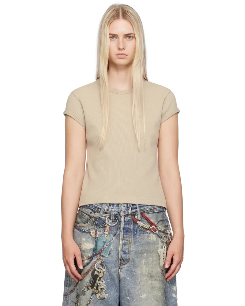 Acne Studios Taupe Garment-Dyed T-Shirt Dog
