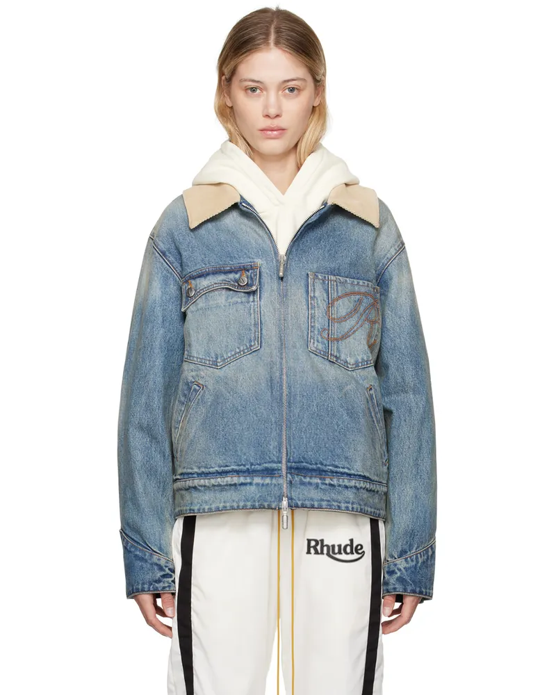 RHUDE Indigo Western Denim Jacket 0492