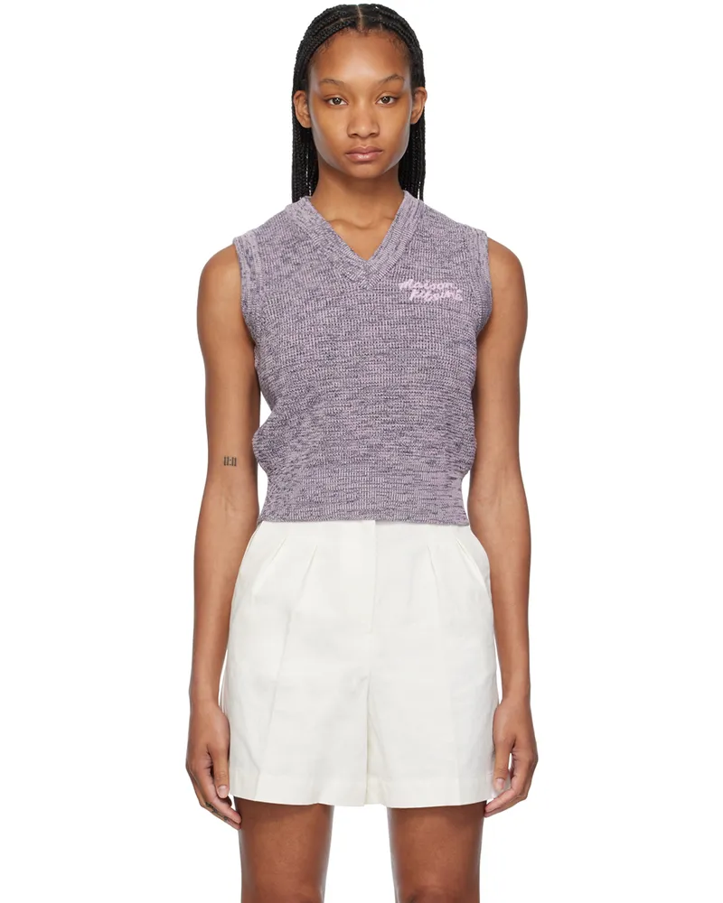 Kitsuné Purple Handwriting Vest H502