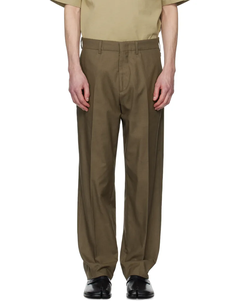 RANRA Khaki Writer Trousers C631