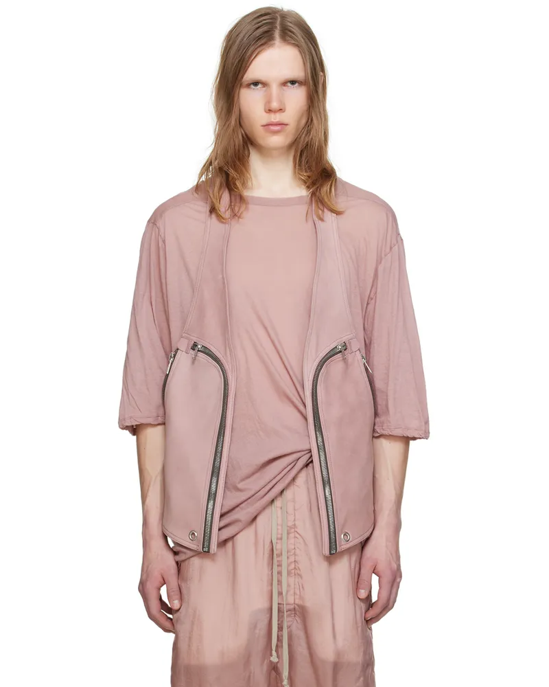 Rick Owens Pink Bauhaus Leather Vest 63