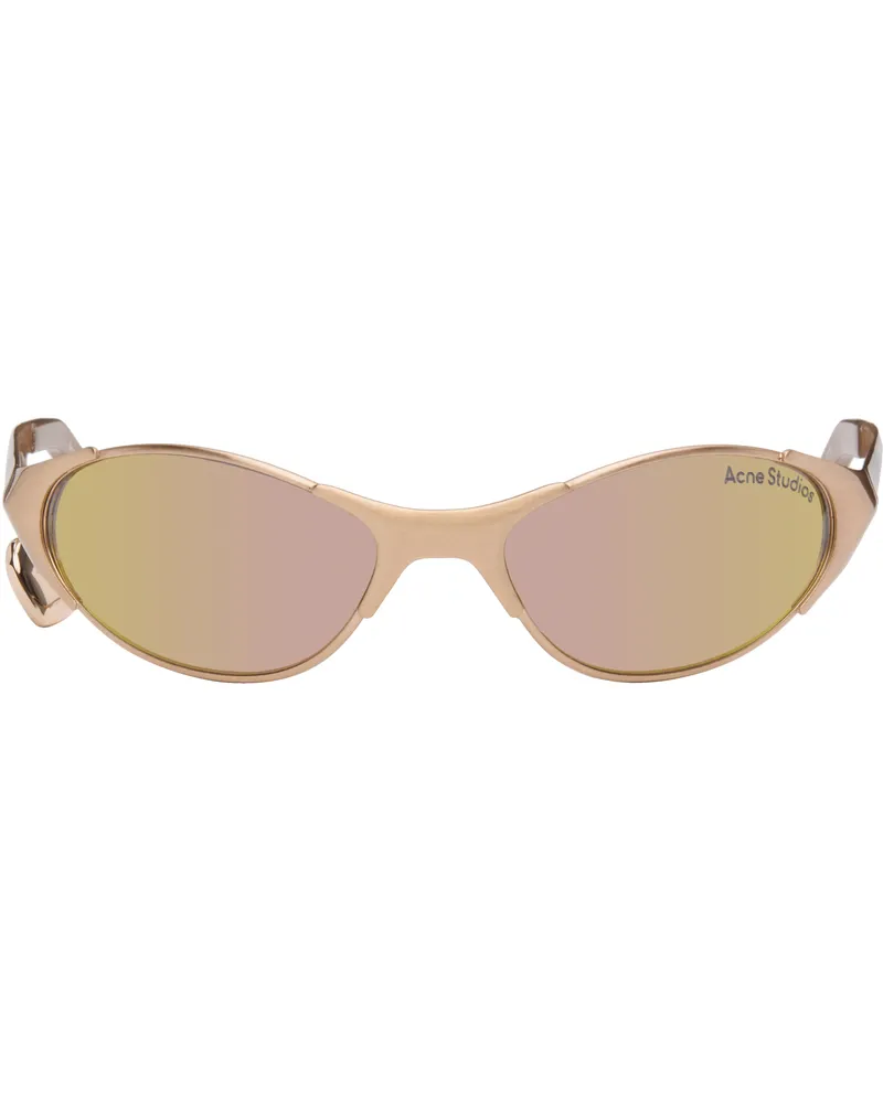 Acne Studios Rose Gold Metal Frame Charm Sunglasses Cod