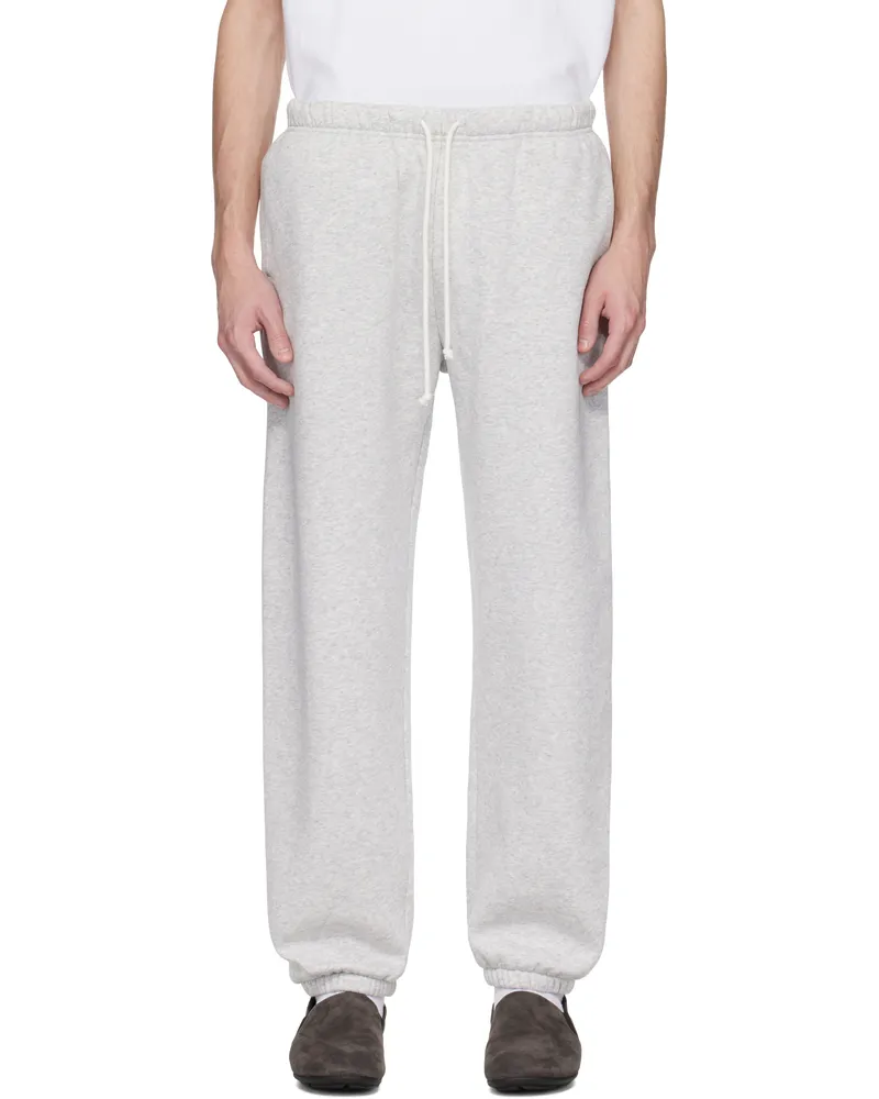 SKIMS Gray Fleece Lounge Relaxed Sweatpants Light
