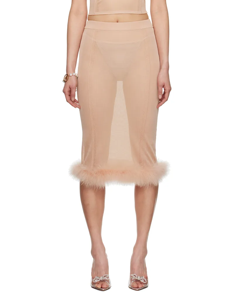 Blumarine Pink Knit Midi Skirt N0145