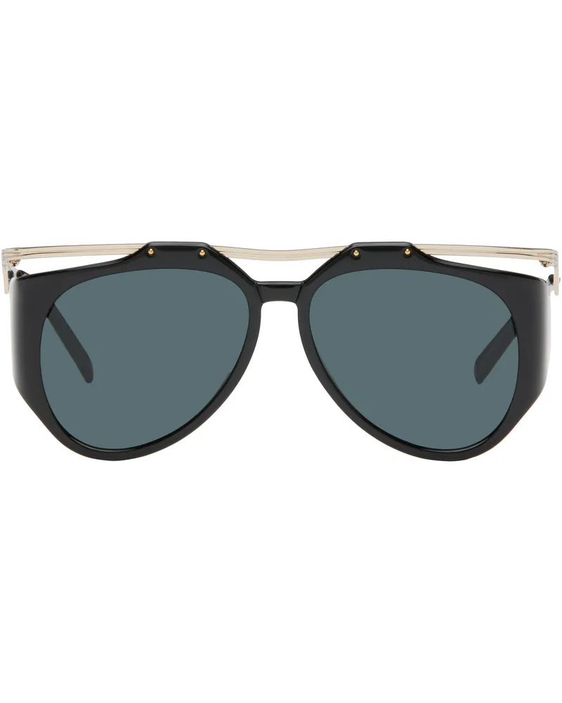 Saint Laurent Gold & Black SL M137 Amelia Sunglasses 001