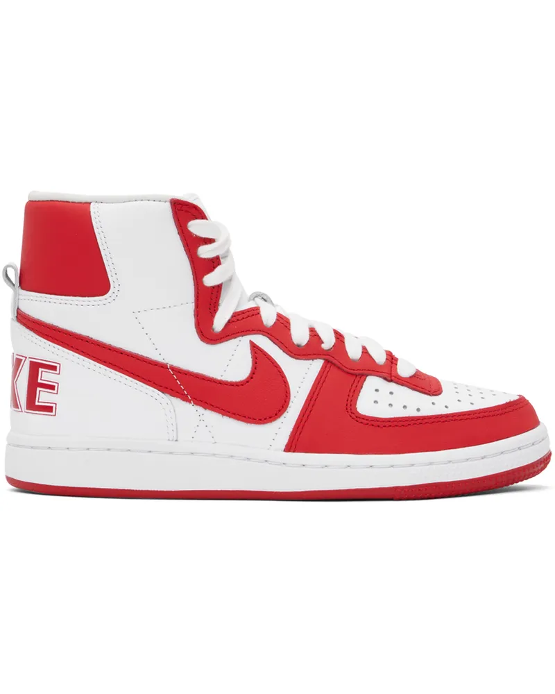 Comme des Garçons Red & White Nike Edition Terminator High Sneakers 3