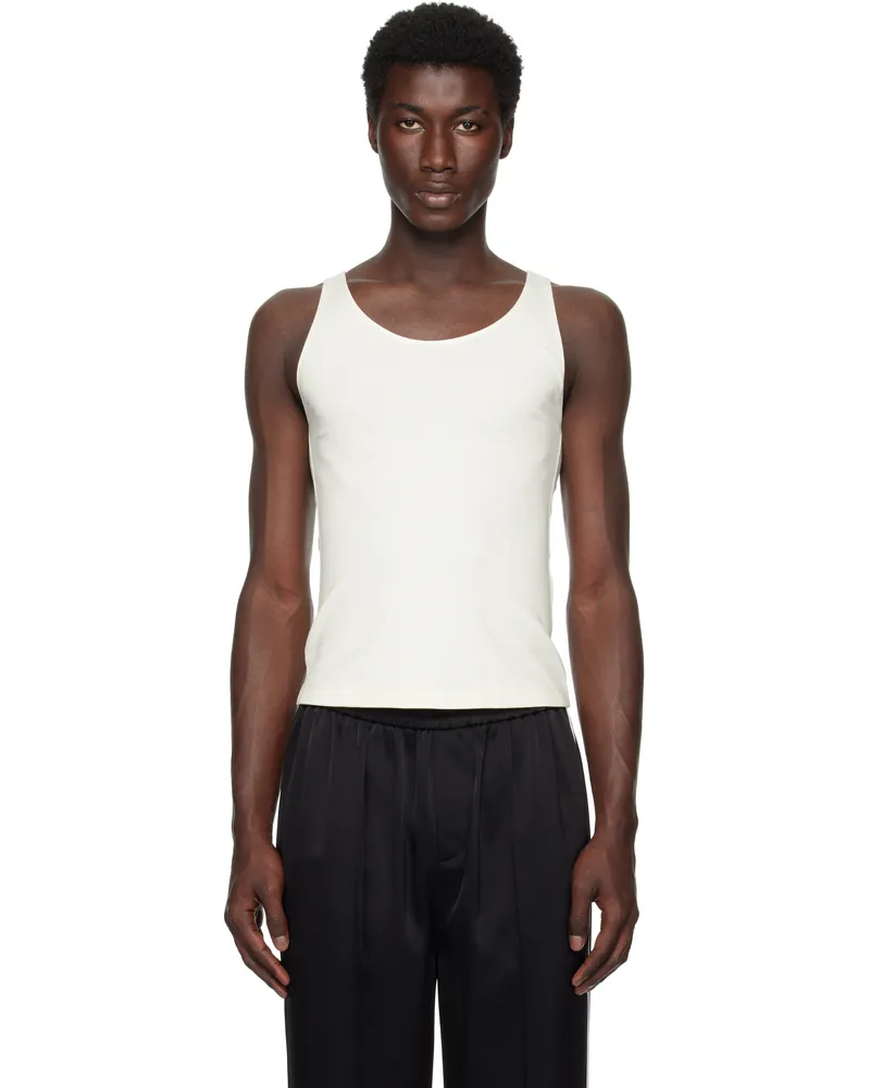 Peter Do Off-White Han Open Back Tank Top Ecru