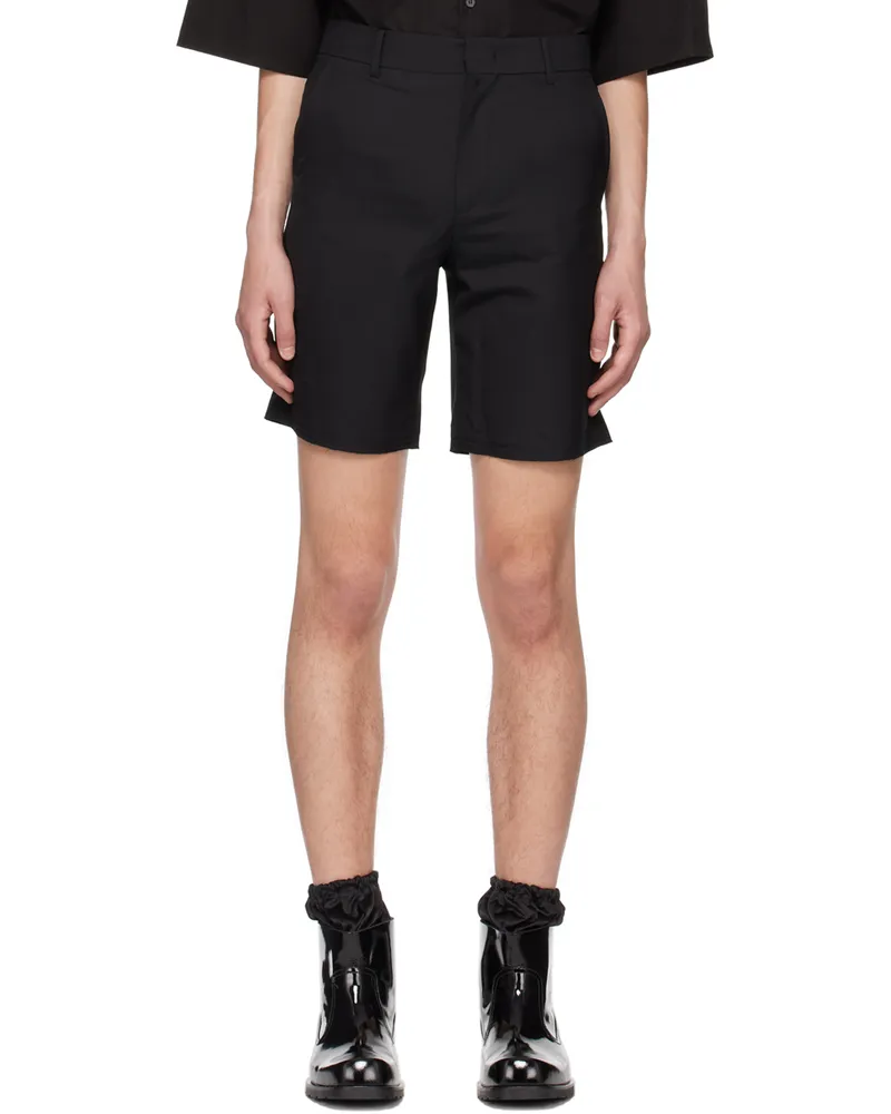 WE 11 DONE Black Basic Shorts Black