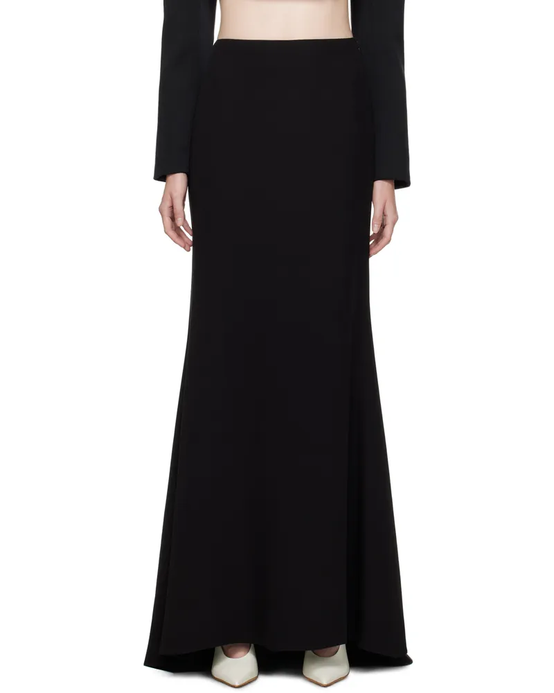 Valentino Garavani Black Couture Maxi Skirt 0no