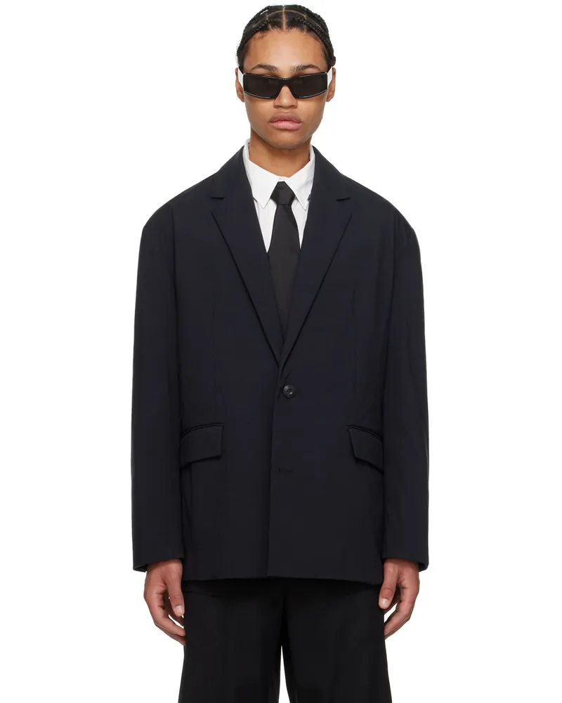 JUUN.J Black Notched Lapel Blazer 5