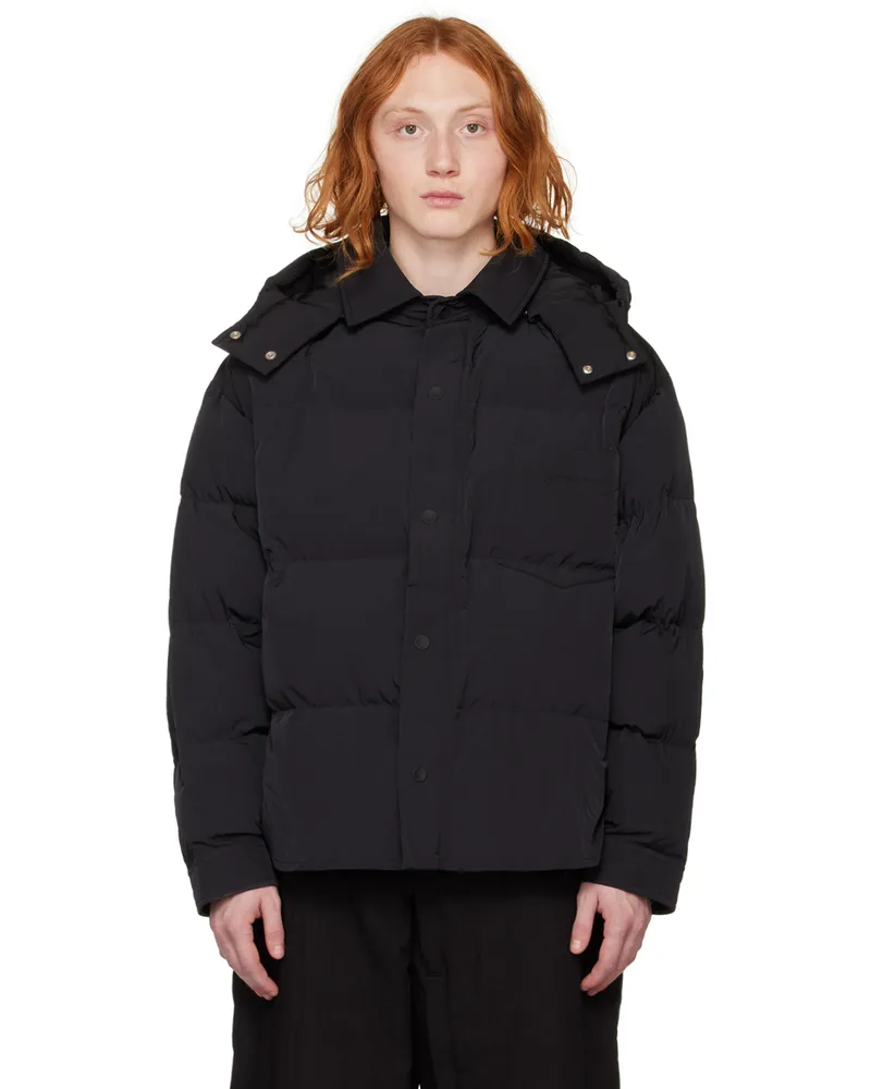 Jacquemus Black Le Papier 'La Doudoune Chemise' Puffer Jacket Black