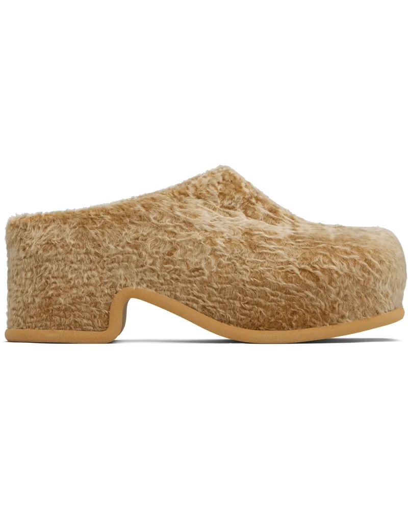 Dries van Noten Beige Shearling Slip-on Loafers 102
