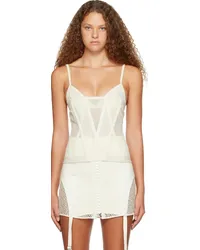 Dion Lee Off-White Oblique Corset Ivory