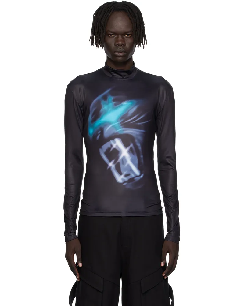 Gerrit Jacob Black High Neck Top Black