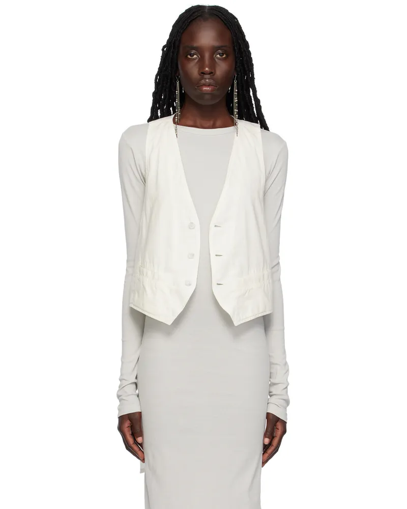 Ann Demeulemeester White Lut Vest 020