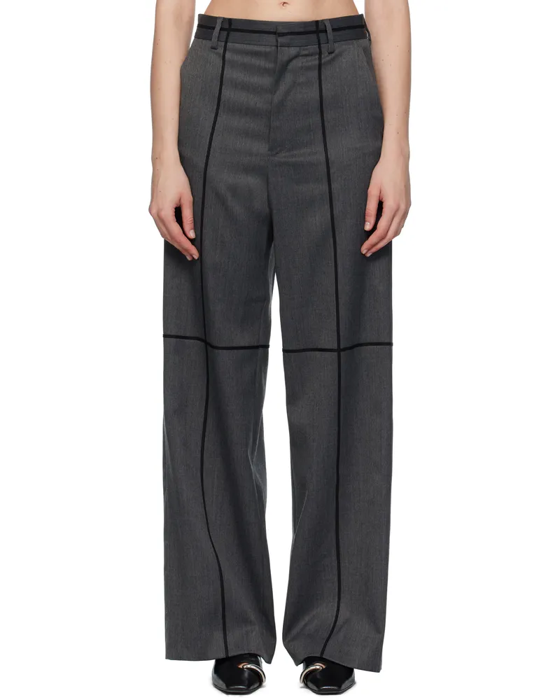 Maison Margiela Gray Tailoring Wool Trousers 860m