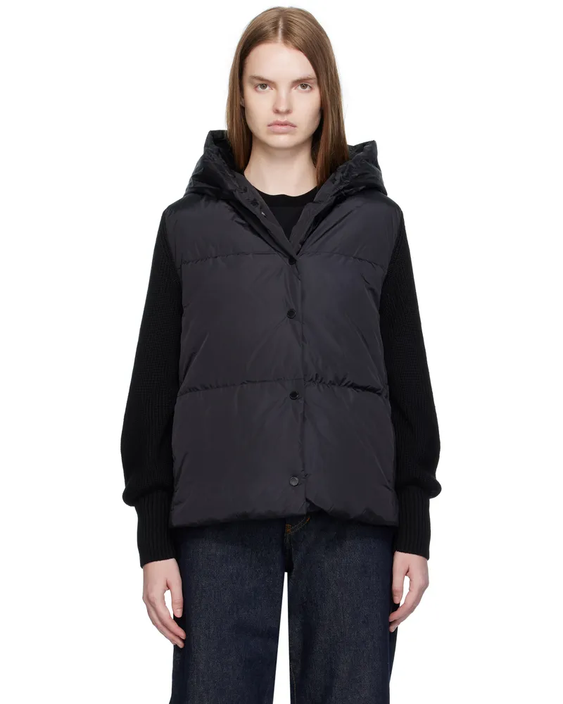 Canada Goose Black HyBridge Astoria Knit Down Jacket 9061