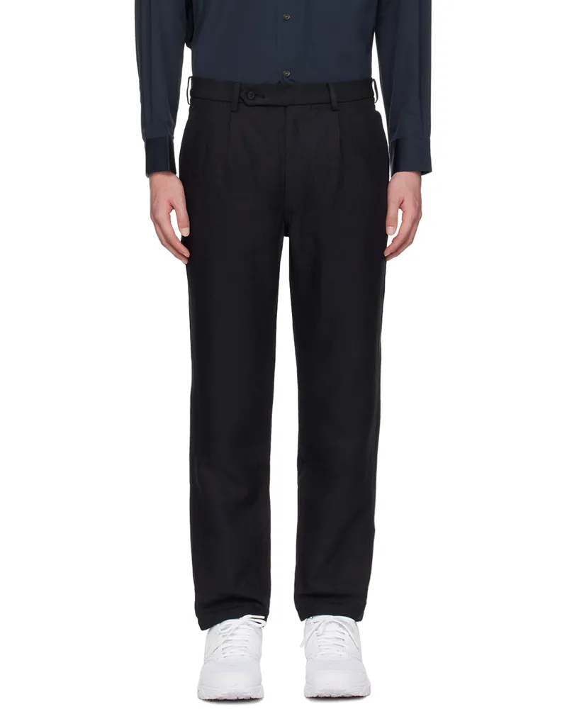 Comme des Garçons Navy Pleated Trousers 1