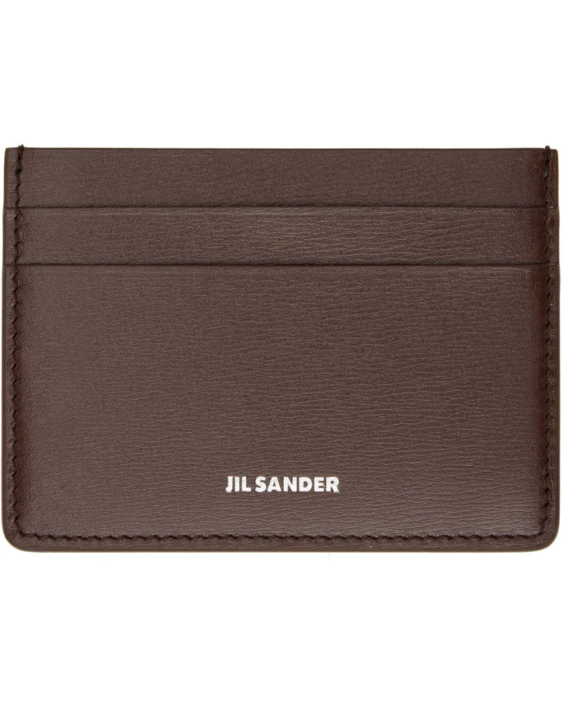 Jil Sander Brown Credit Card Holder 205