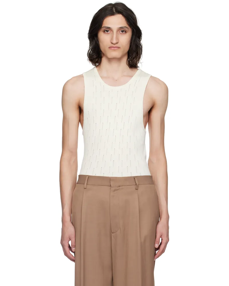 LARDINI Off-White Laddering Vest 120
