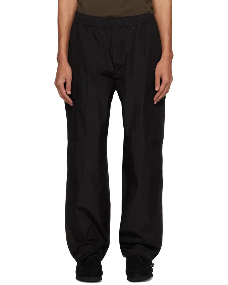 Pop Trading Company Black 'Pop' Track Cargo Pants Black