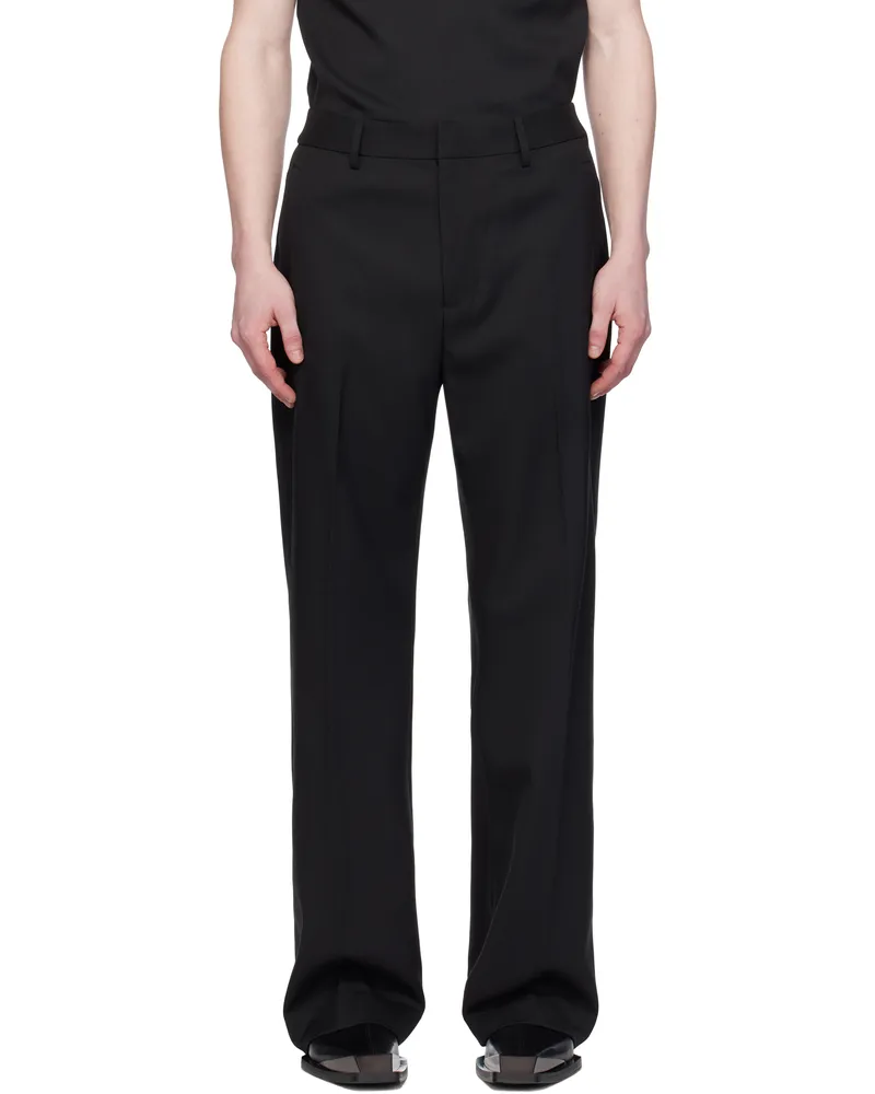 Entire Studios Black Father Suiting Trousers Blackwool