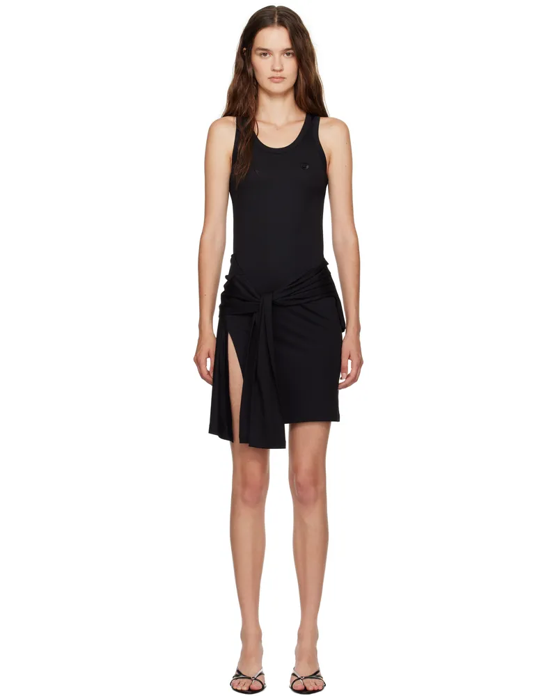 COPERNI Black Knotted Jersey Minidress Black
