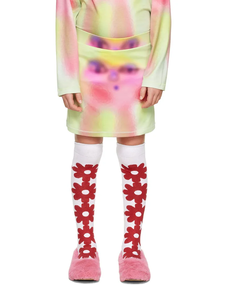 CHOPOVA LOWENA SSENSE Exclusive Kids Green Spray Paint Alien Skort Multi
