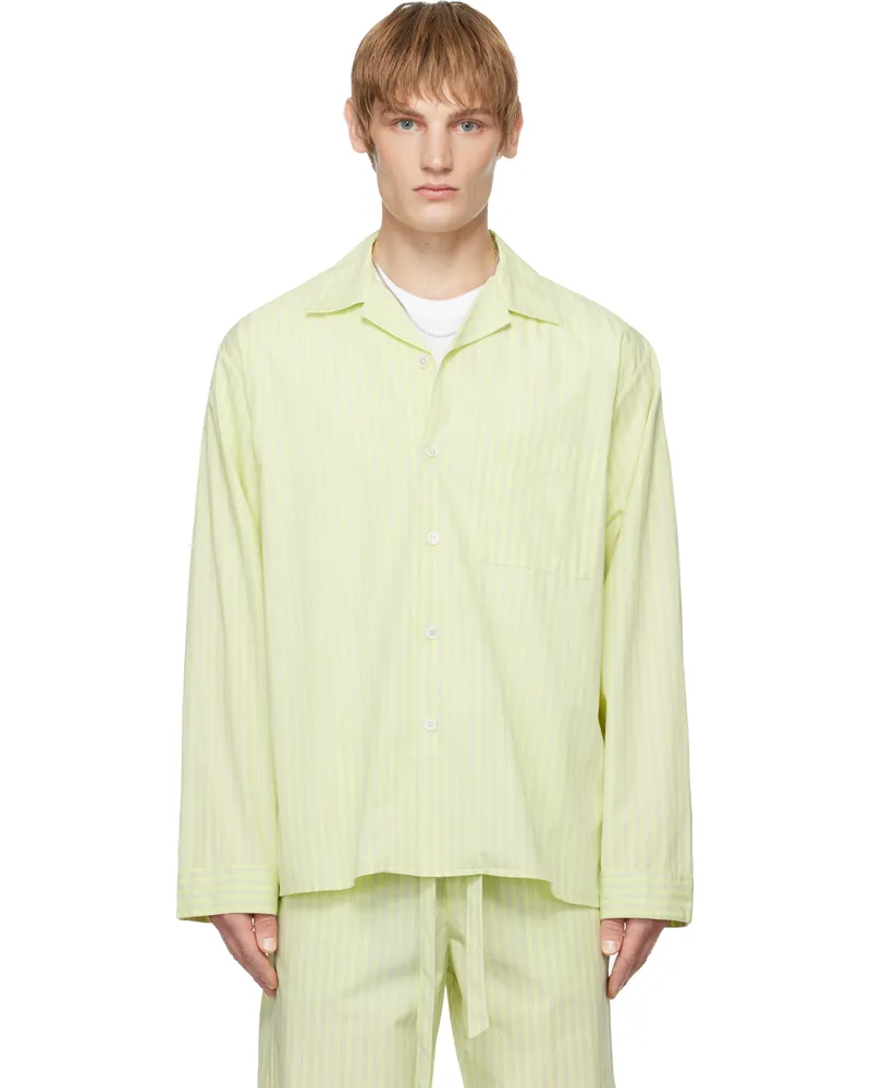TEKLA SSENSE Exclusive Green AURALEE Edition Cotton Poplin Pyjama Shirt Light